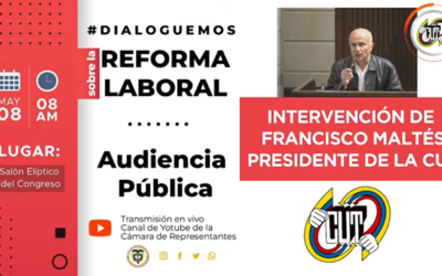 Francisco Maltés, presidente de la CUT en la Audiencia #Dialoguemos sobre la #ReformaLaboral