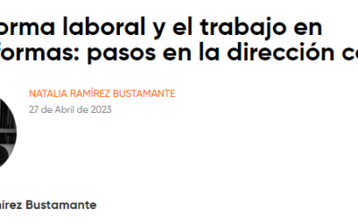 La reforma laboral y el trabajo en plataformas: pasos en la dirección correcta