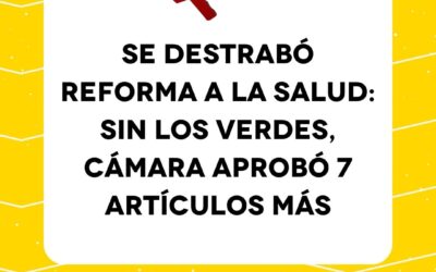 SE DESTRABÓ REFORMA A LA SALUD: SIN LOS VERDES, CÁMARA APROBÓ 7 ARTÍCULOS MÁS